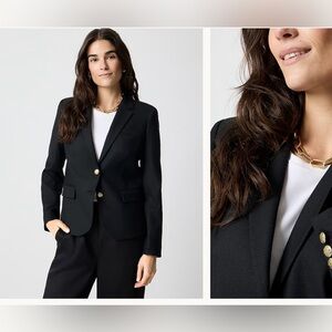 J. Crew Original schoolboy Gold Buttons Black Blazer Size 8